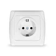 Розетка 1-м СП Маргарита 16А IP20 с заземл. бел. UNIVersal М0028