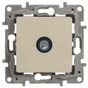 Розетка телевизионная оконечная TV СП Etika 5дБ 5-862МГц механизм сл. кость IEK 672365