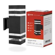 Светильник НБУ POLO-S-2хA60-BL E27 IP65 230В уличный настен. двусторон. под лампу 2хA60 алюм. черн. IN HOME 4690612037950